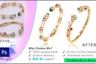 high end jewellery photo editing with background removal for ecommerc
