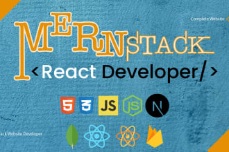 react full stack web application using mern stack developer