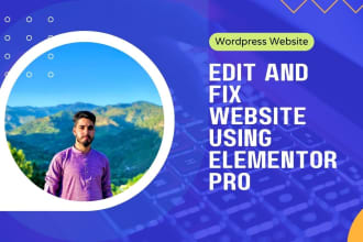 edit wordpress website design by using elementor pro