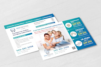 design stunning postcard, flyer, poster or business card in adobe or canva