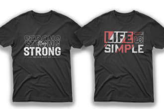 minimalist typography t shirt design