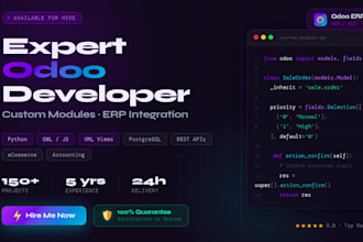 develop and customize odoo modules and erp solutions