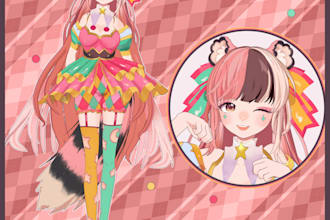 3d vtuber model or 3d model for videogames