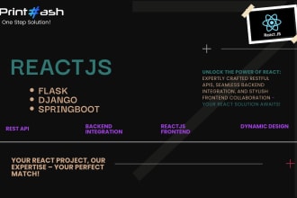 build advance reactjs web app with nodejs, flask, springboot