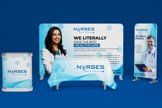 design a trade show booth exhibition banner backdrop popup outdoor display stand