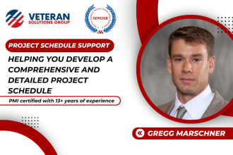 develop a comprehensive project schedule and gantt chart