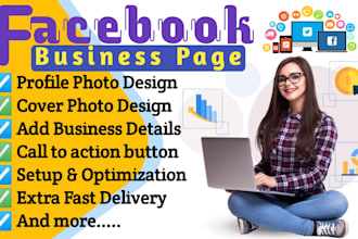 create, setup and design professional facebook business page