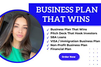 write a business plan, startup proposal, pitch deck, business plan writer