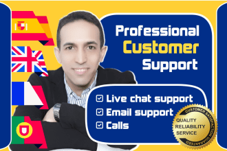 provide customer service, live chat, calls, email support