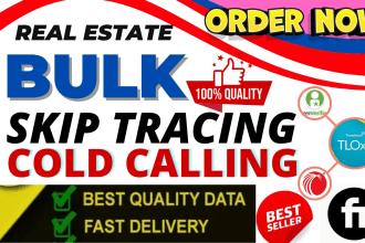 provide  skip tracing and real estate wholesale cold calling