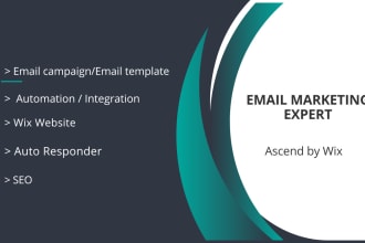 ascend wix email marketing, automation, wix website, landing page