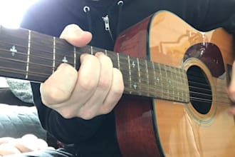 record professional 12 string acoustic guitar