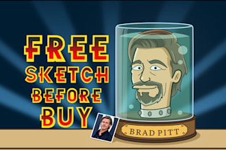 draw you in futurama cartoon style from photo