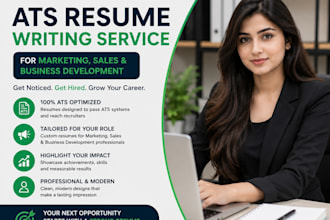 write ats resume for sales, marketing and business development