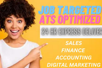 write professional sales, finance, accounting and digital marketing resume
