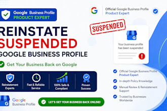 reinstate gmb and fix suspended google my business profile and listing