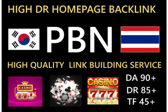 build homepage  da90 pa80 DR 80 high authority backlinks