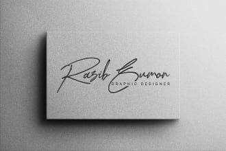 design signature logo for your name or brand name or company professionally
