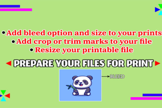 add bleed and crop marks in your print file