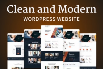 craft a clean and modern wordpress website with express delivery