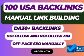 do 110 high authority USA niche SEO backlinks quality link building dr 30 to 90