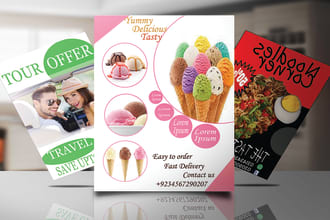 design a business and food flyers
