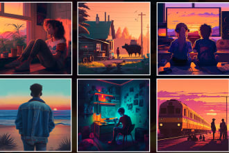 create a unique lofi album cover using midjourney ai