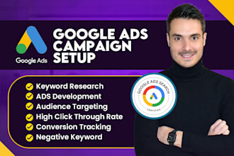 setup and manage your google ads adwords PPC campaigns
