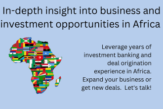 help source deals and provide market intelligence in africa