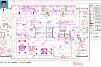 drawing design lighting, socket outlet, sld, cctv plan