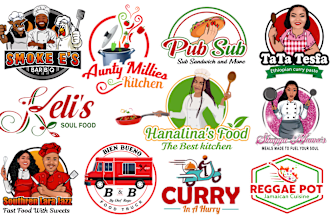do food business or restaurant fastfood and BBQ logo design