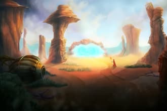 draw environment concept art landscape design