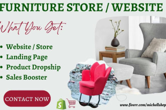 build ecommerce furniture store, furniture, home decor, and furniture website