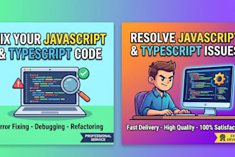 fix your javascript and typescript code
