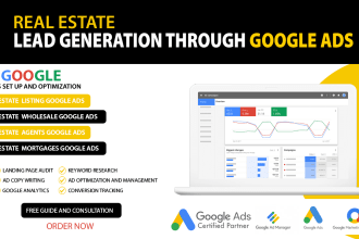 setup and launch your real estate google ads adwords PPC campaign