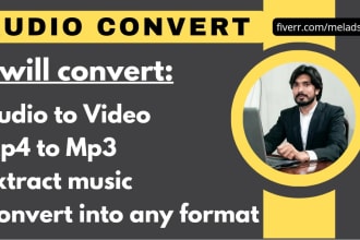 convert audio to video for upload on youtube, extract music, and mp4 to mp3