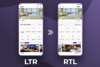 convert website and mobile app design from ltr to rtl
