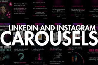 design instagram and linkedin editable carousel