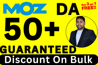increase domain authority moz da 50 plus boost moz da pa guaranteed