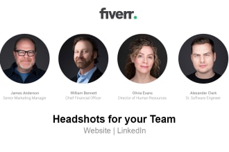 edit team headshots for your company people page