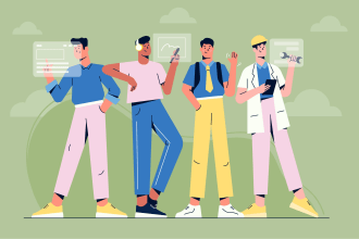create a beautiful and modern flat vector illustration