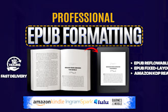 convert PDF or word to epub ebook for amazon KDP and ingramspark