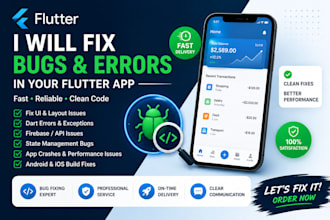 fix bugs and errors in your flutter app