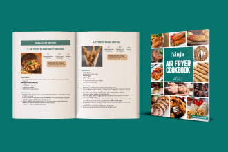 design and format recipe cookbook and ebook kindle and paperback