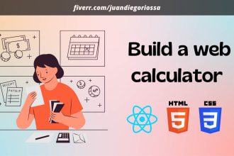 create custom web calculator using react js, HTML and CSS