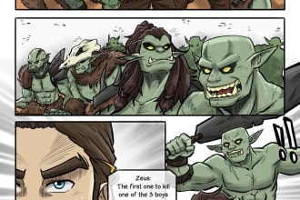 draw comic manga page for you