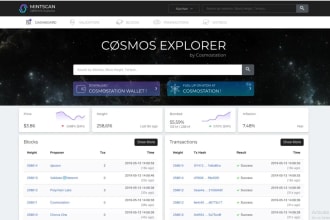 build custom cosmos blockchain and ecosystem including dex, block explorer