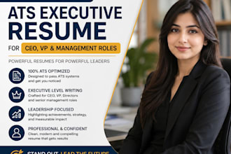 write ats executive resume for CEO, vp and management roles