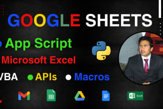 be your app script, vba, google sheet, and macro specialist