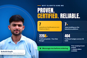 be your expert salesforce developer, admin, and CRM consultant